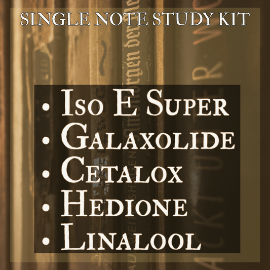 Single note study kit. Image shows an assortment of book spines.